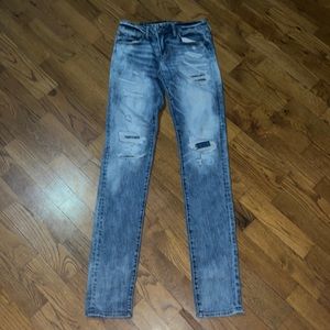 Distressed American Eagle Next Level Flex Stacked Skinny Jeans Mens size 30/34